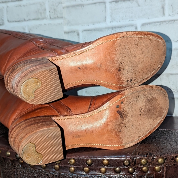 FRYE True Vintage Campus Tall Cuff Brown Boot size 9.5 - Picture 4 of 14